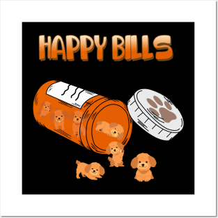 Happy Pills Poodles,Miniature Poodles Dog Owner Posters and Art